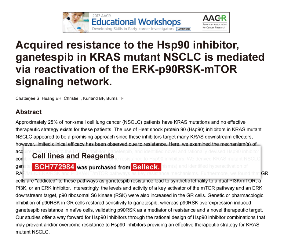 Trametinib was purchased from Selleck Chemicals