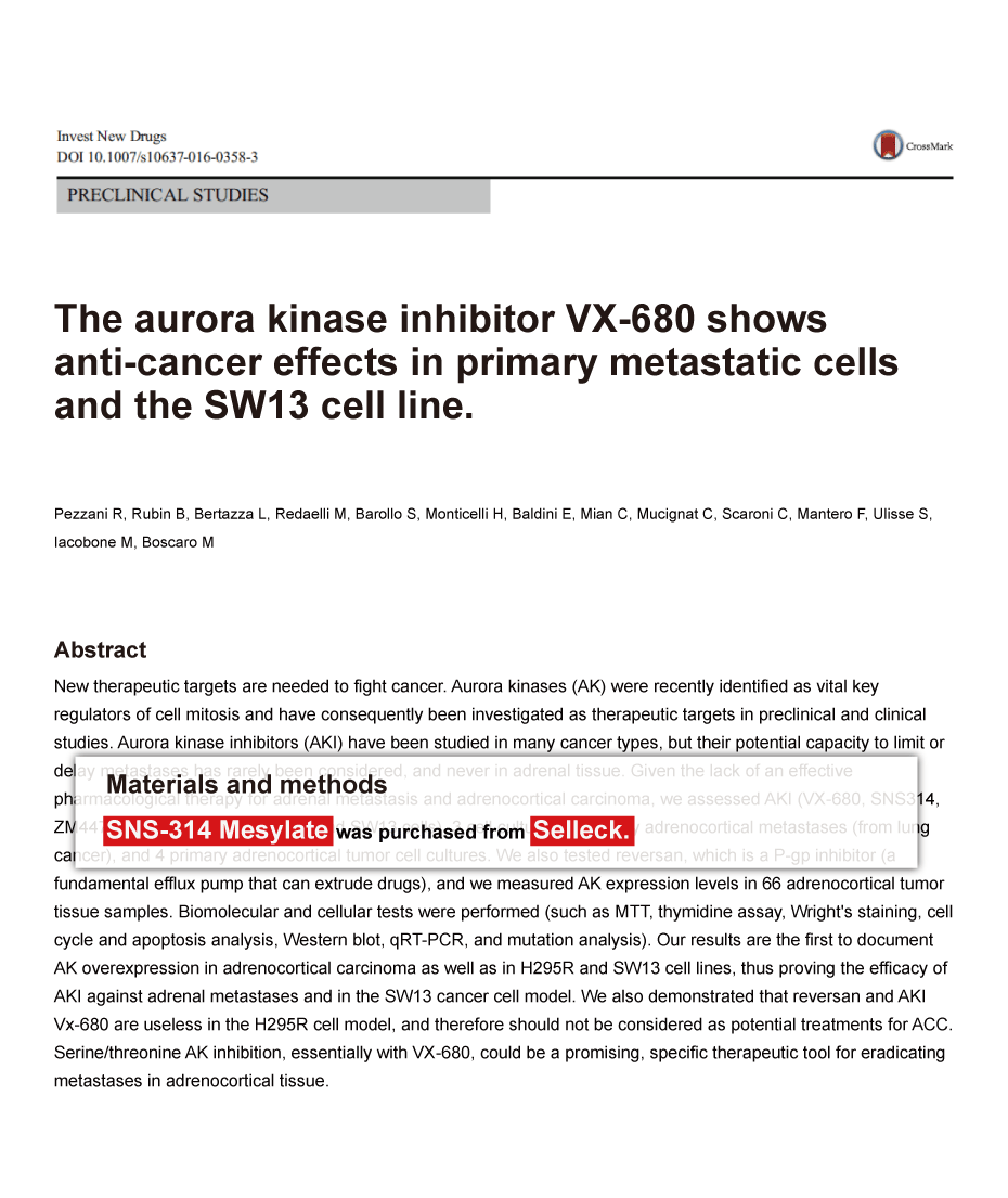 Trametinib was purchased from Selleck Chemicals