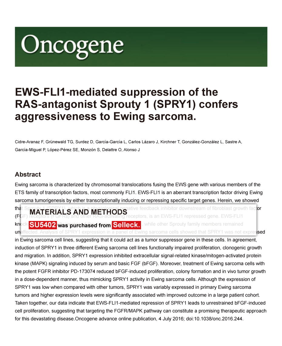 Trametinib was purchased from Selleck Chemicals