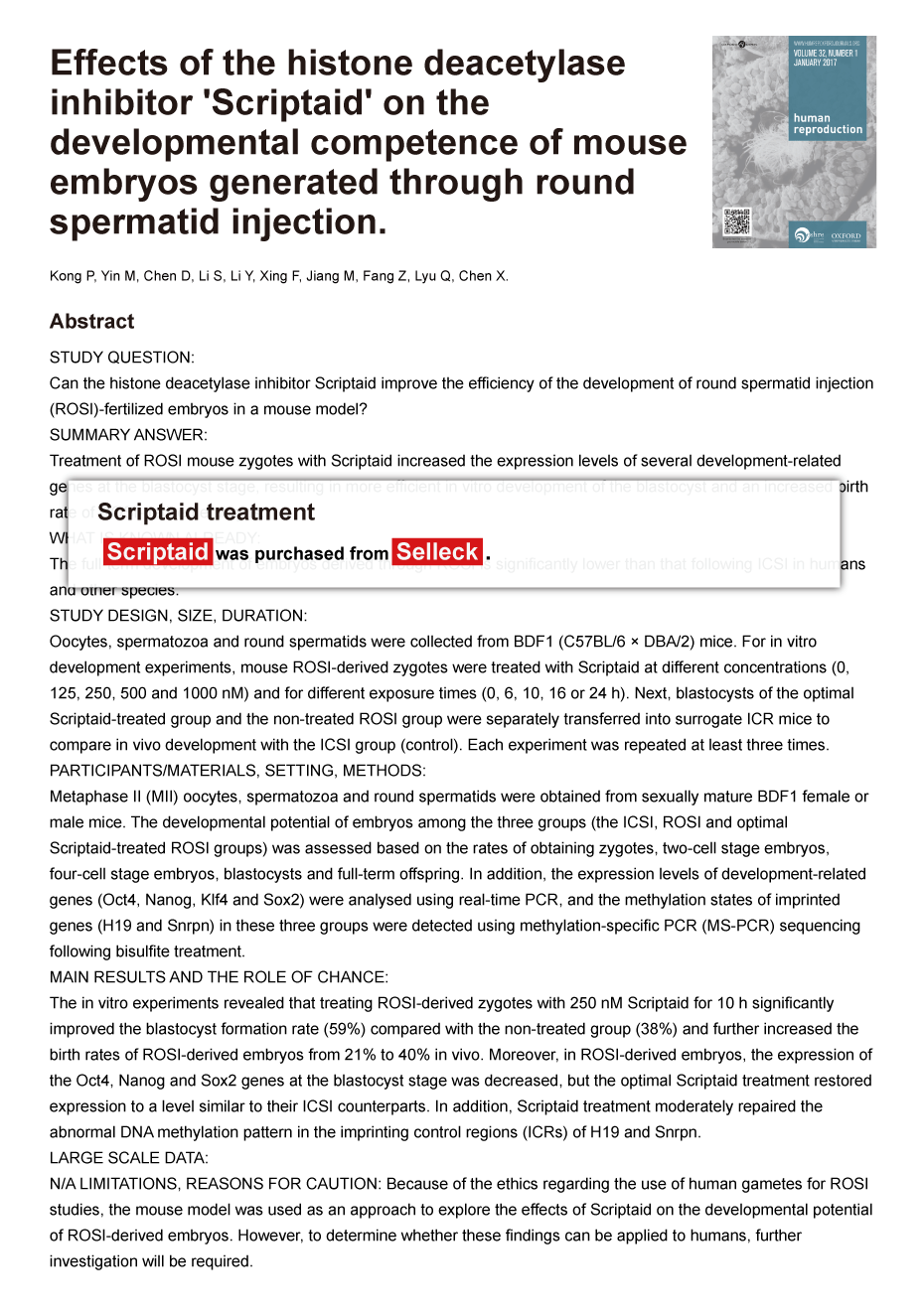 Trametinib was purchased from Selleck Chemicals