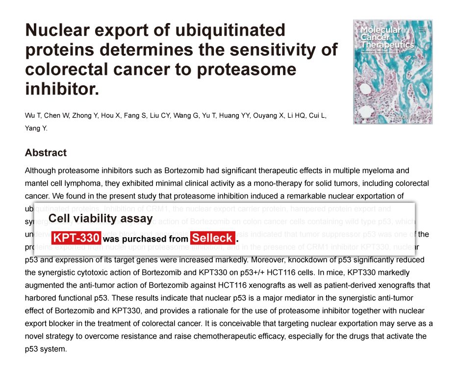 Trametinib was purchased from Selleck Chemicals