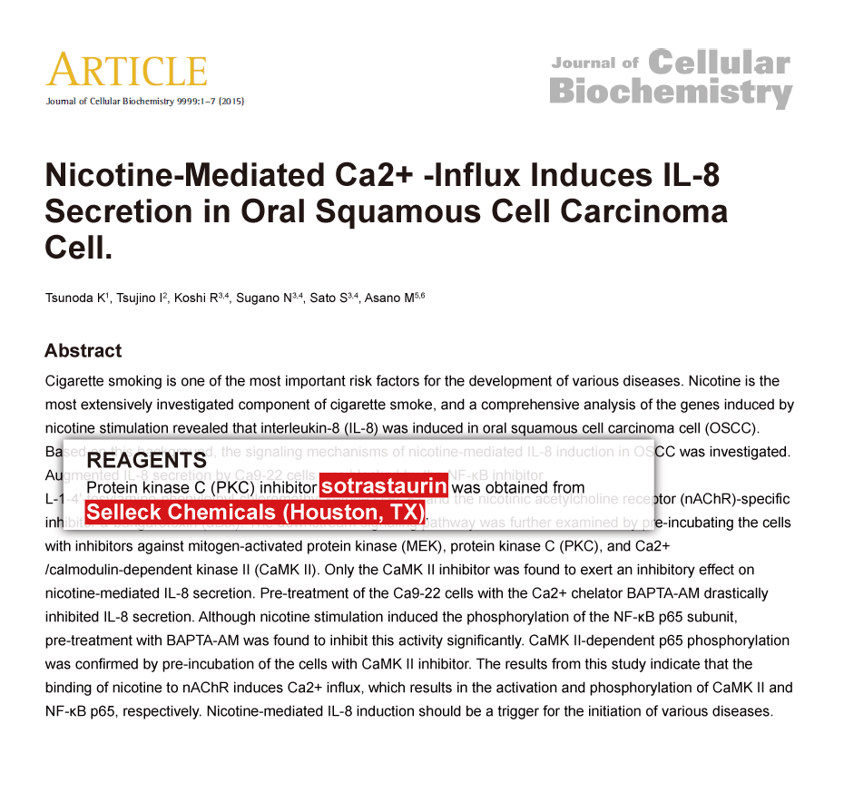 Trametinib was purchased from Selleck Chemicals