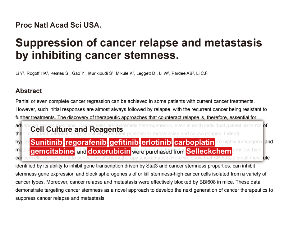 Trametinib was purchased from Selleck Chemicals