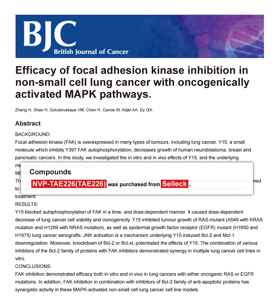 Trametinib was purchased from Selleck Chemicals