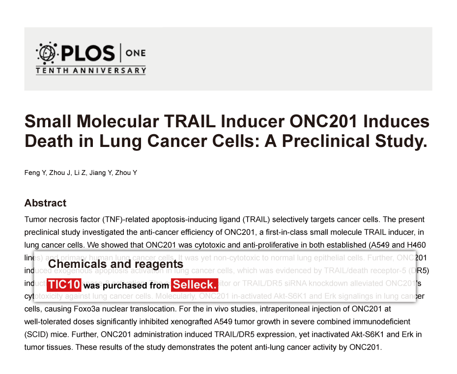 Trametinib was purchased from Selleck Chemicals