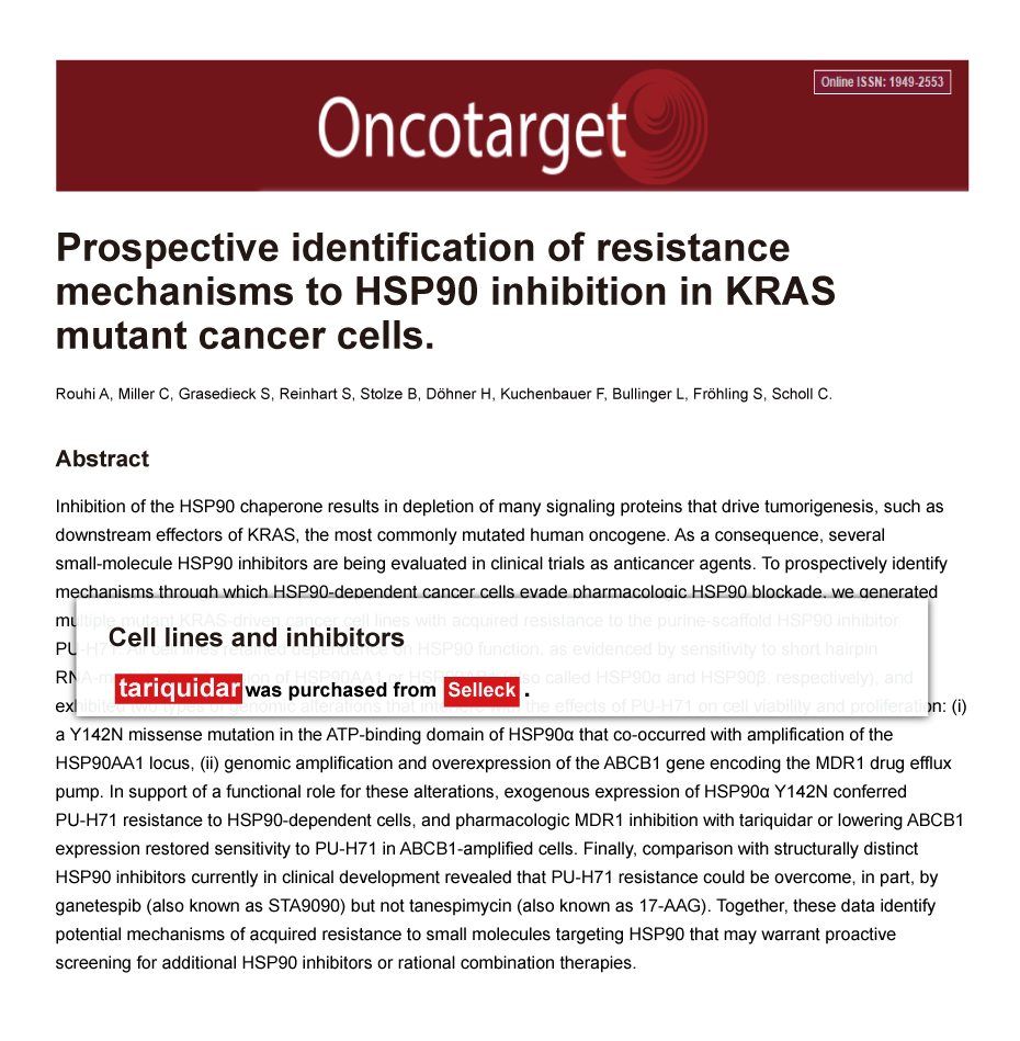 Trametinib was purchased from Selleck Chemicals