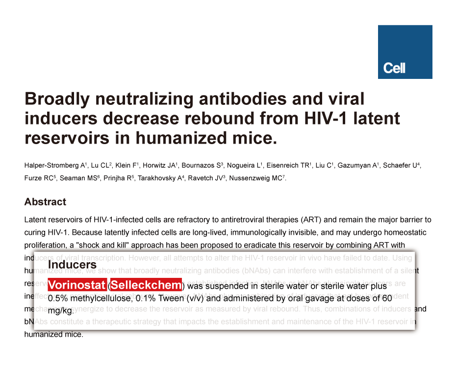 Nat Med 2014 | GDC-0449 was purchased from Selleck Chemicals
