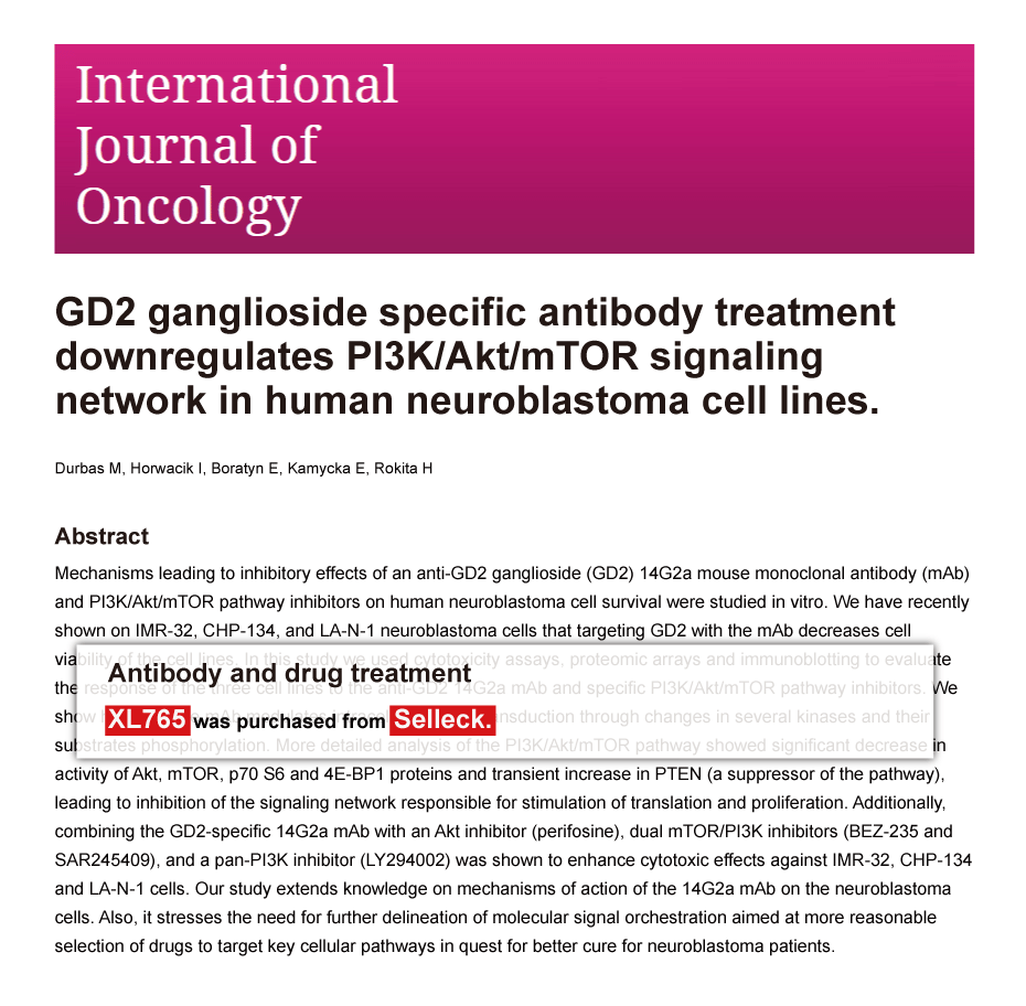 Trametinib was purchased from Selleck Chemicals
