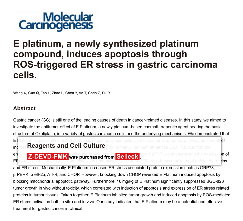Trametinib was purchased from Selleck Chemicals