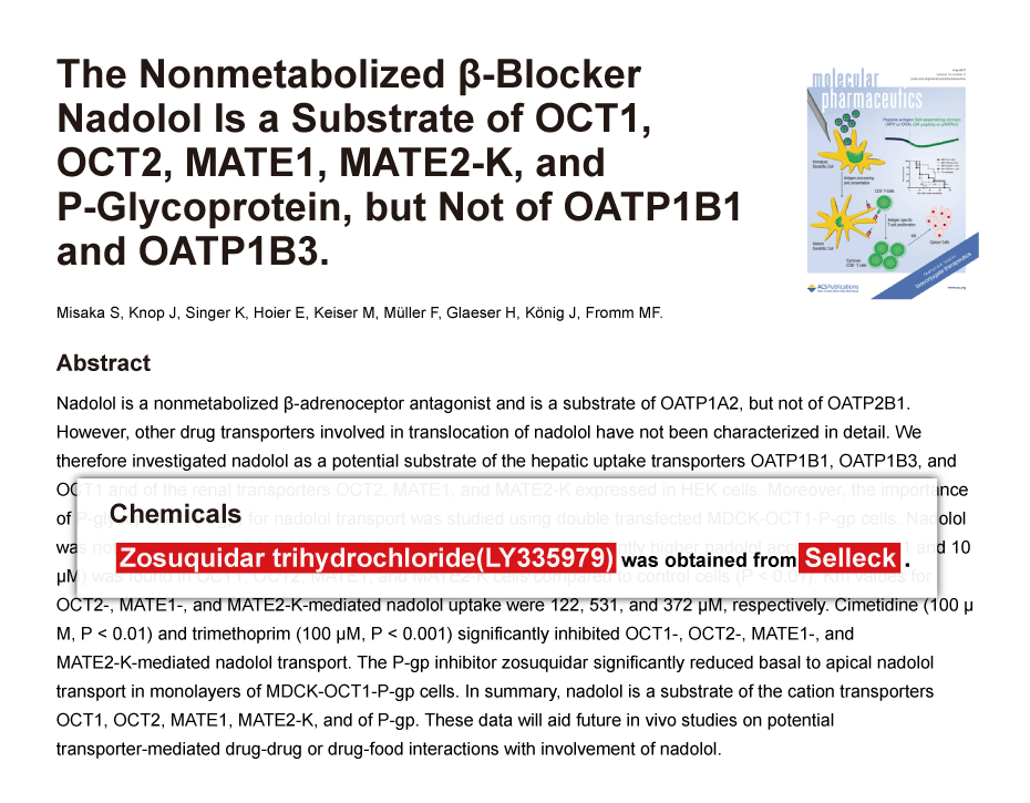 Trametinib was purchased from Selleck Chemicals