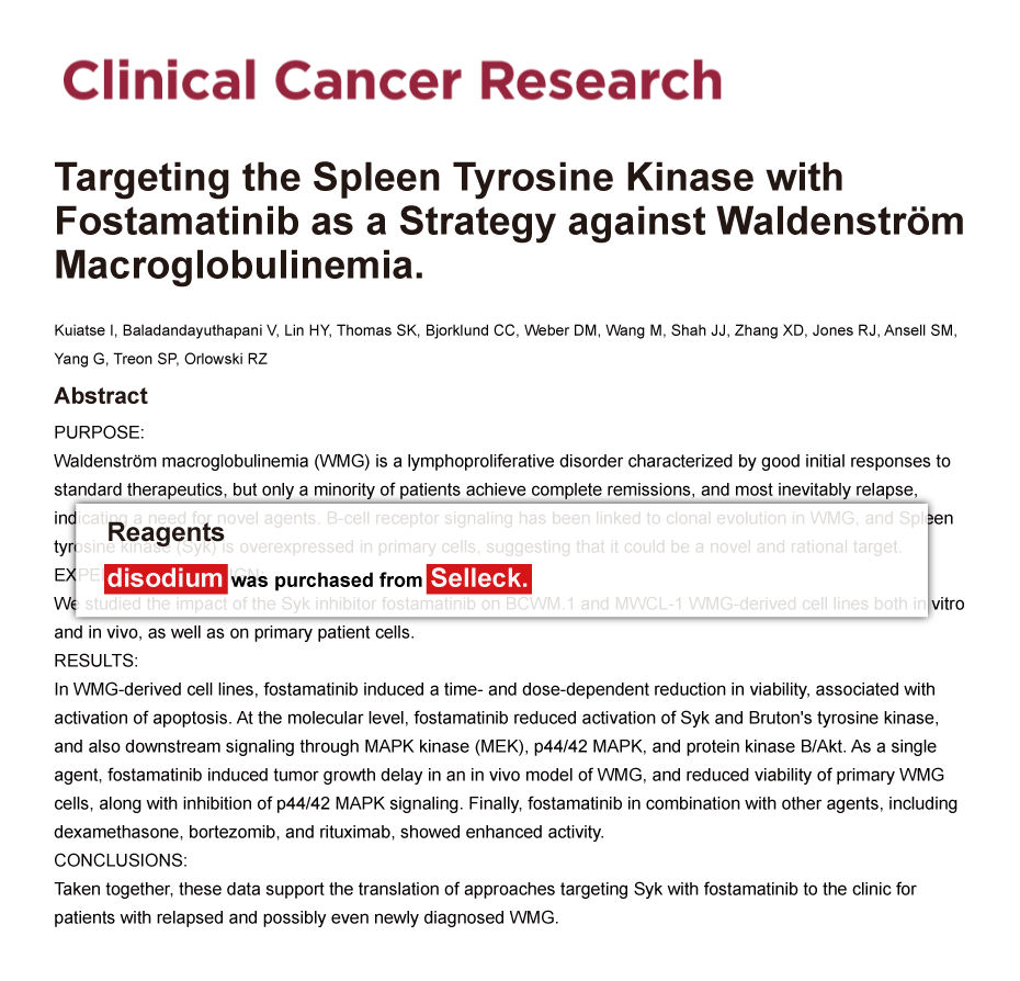 Trametinib was purchased from Selleck Chemicals