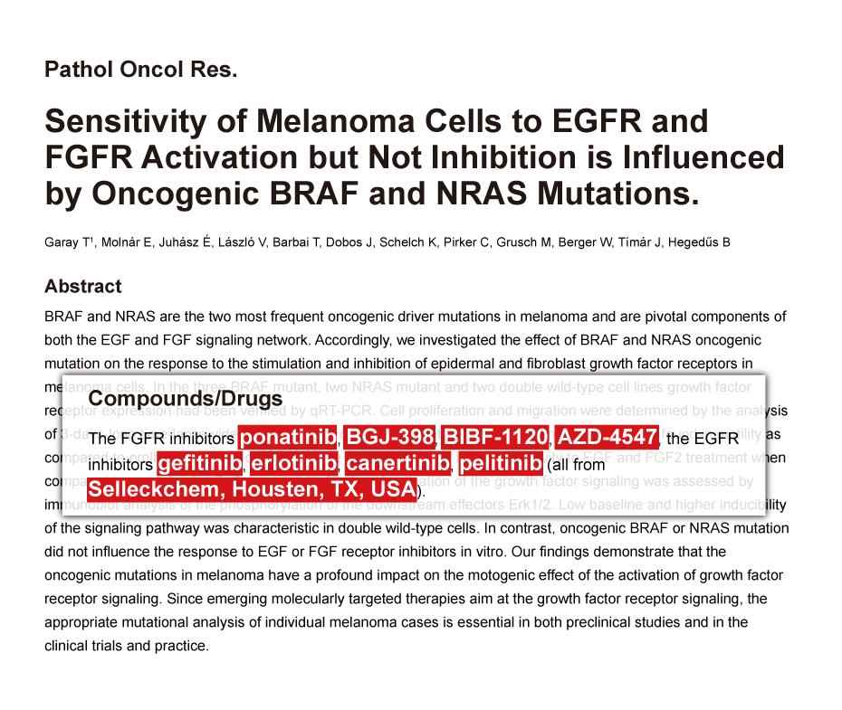 Trametinib was purchased from Selleck Chemicals