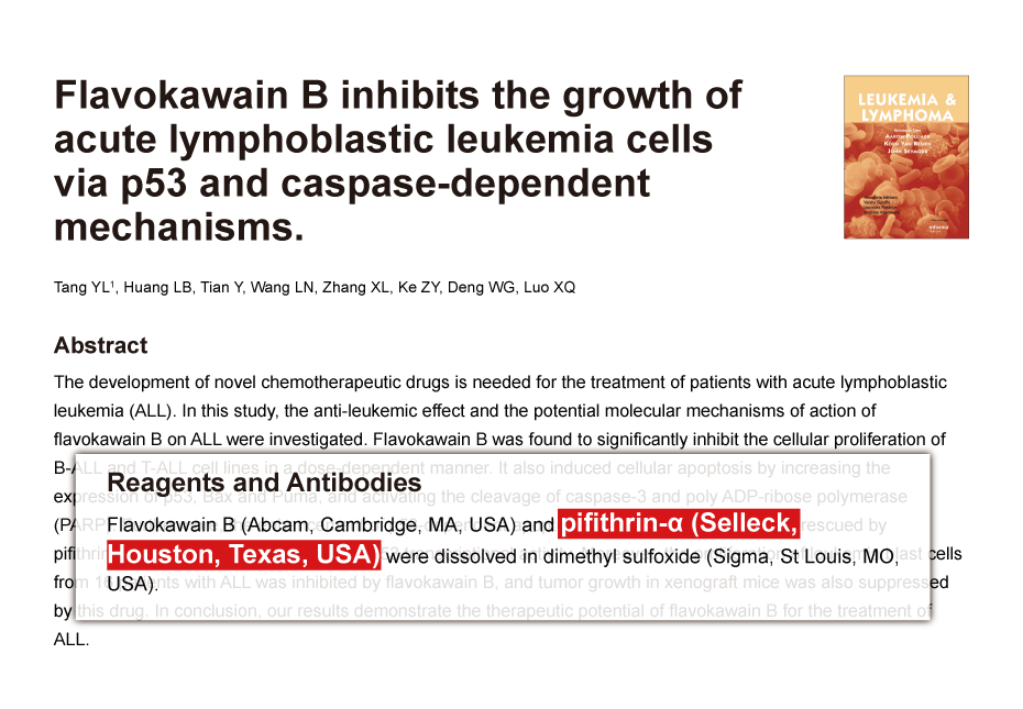 Trametinib was purchased from Selleck Chemicals