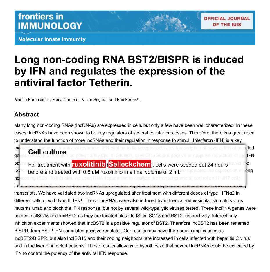Trametinib was purchased from Selleck Chemicals