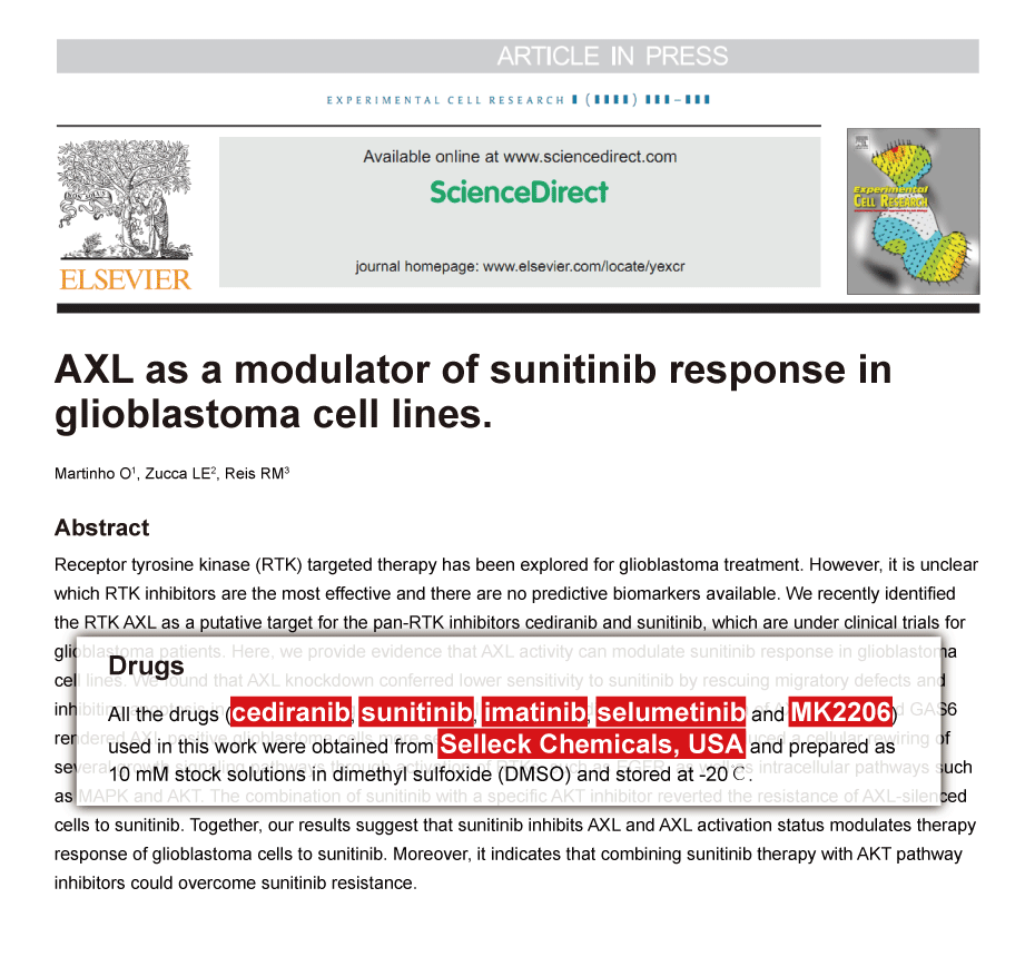 Trametinib was purchased from Selleck Chemicals