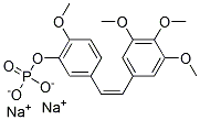 Fosbretabulin (Combretastatin A4 Phosphate (CA4P)) Disodium Chemical Structure