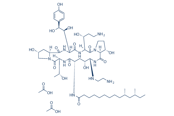 Caspofungin (MK-0991) Acetate Chemical Structure