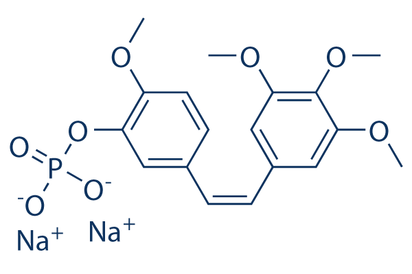 Fosbretabulin (Combretastatin A4 Phosphate) Disodium Chemical Structure