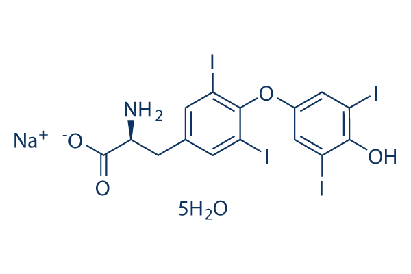L-Thyroxine sodium salt pentahydrate Chemical Structure