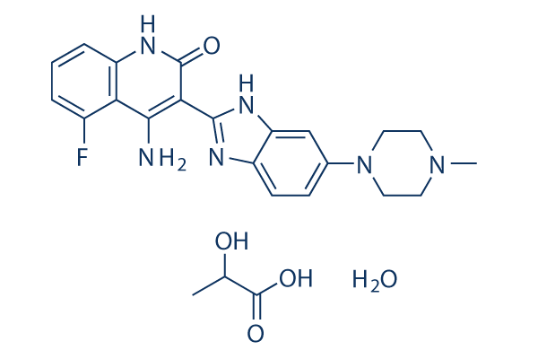Dovitinib (TKI258) Lactate monohydrate Chemical Structure