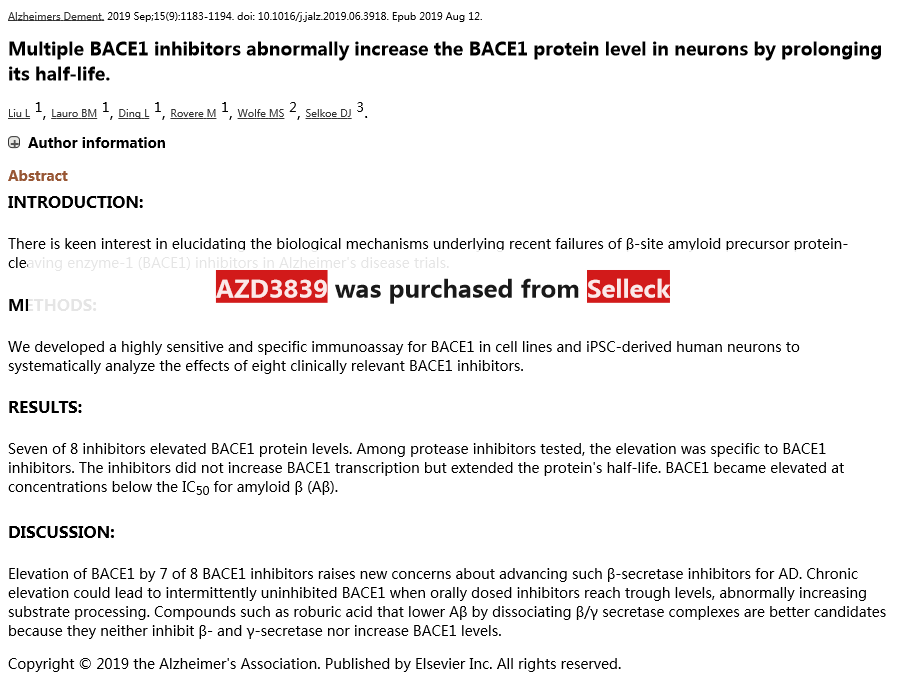 BACE | Beta-secretase | BACE Inhibitor Review