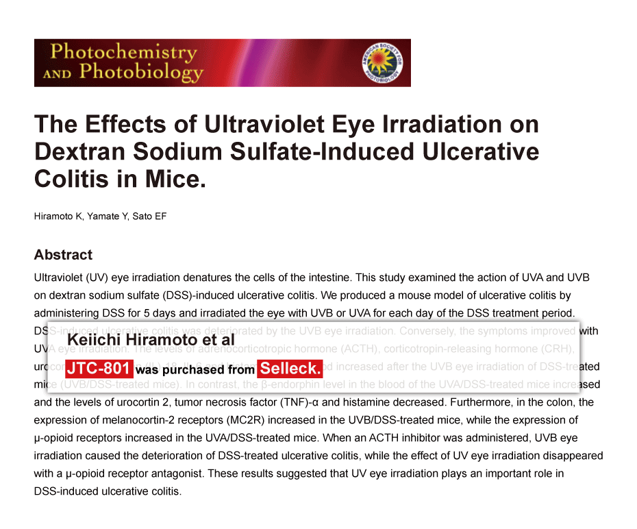 JTC801 ≥99(HPLC) Selleck Opioid Receptor antagonist