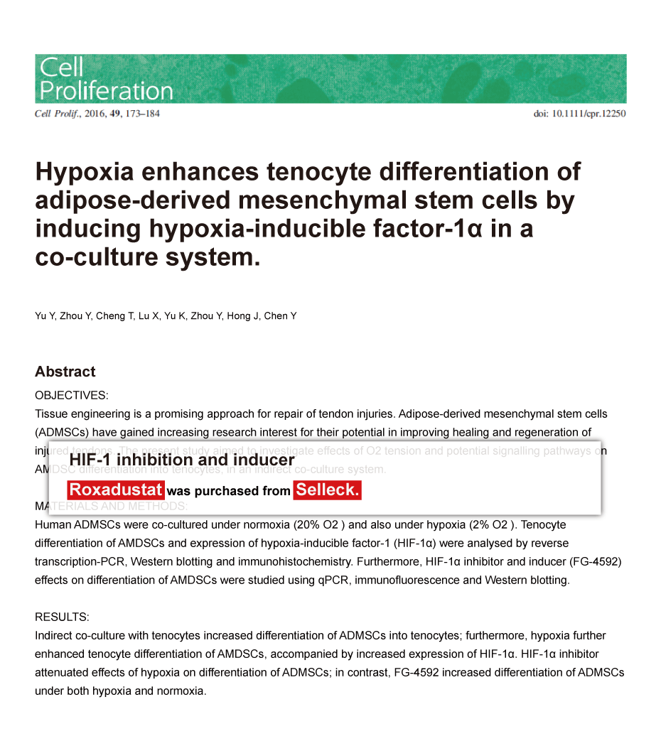 Roxadustat (FG4592) HIF modulator Read Reviews