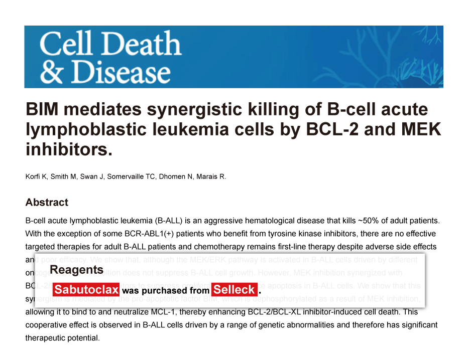 Bcl 2 Inhibition Apoptosis Family Inhibitor Cell Dis 2016 7 E2177