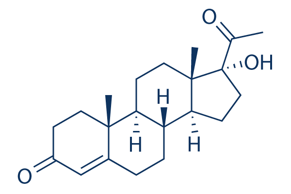 17-Hydroxyprogesterone Chemical Structure