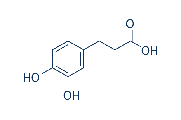 3,4-Dihydroxyhydrocinnamic acid Chemical Structure