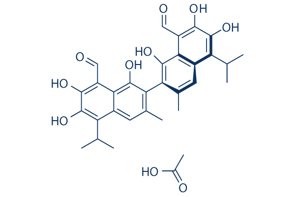 (R)-(-)-Gossypol acetic acid Chemical Structure