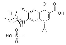 Danofloxacin Mesylate Chemical Structure