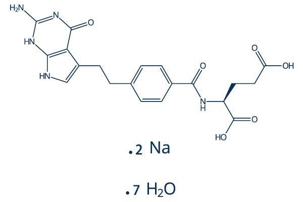 Pemetrexed (disodium heptahydrate) Chemical Structure