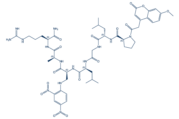 MOCAc-PLGL(Dpa)AR Dyes chemical Chemical Structure