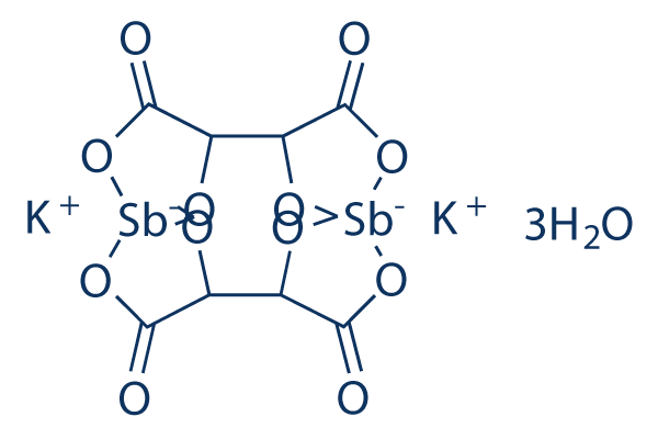 Antimonyl potassium tartrate trihydrate Chemical Structure