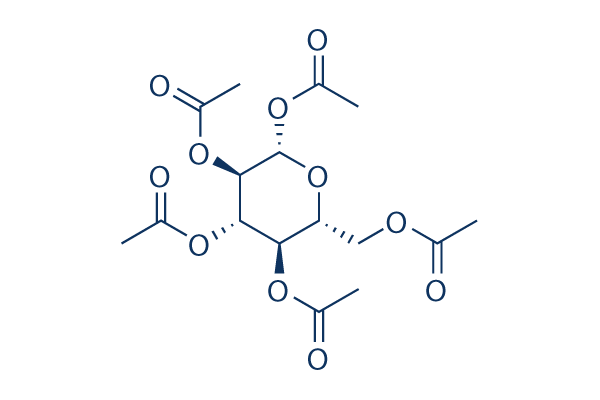 β-D-Glucose pentaacetate Chemical Structure
