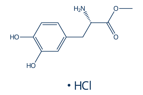 L-3,4-Dihydroxyphenylalanine methyl ester hydrochloride Chemical Structure